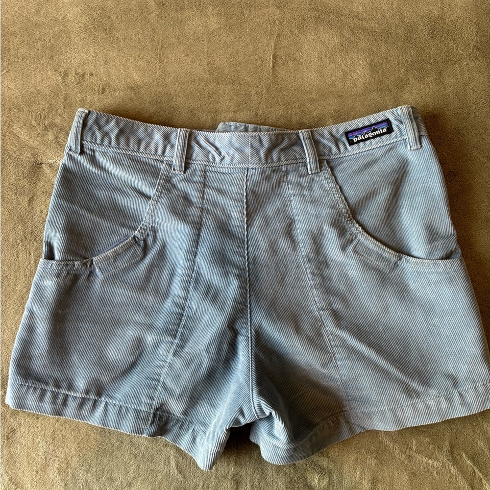 Patagonia Women's Corduroy Shorts in Light Blue, Small